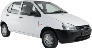 Affordable Compact Car White PNG image with transparent background
