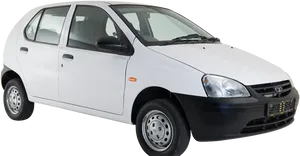 Affordable Compact Car White PNG Image