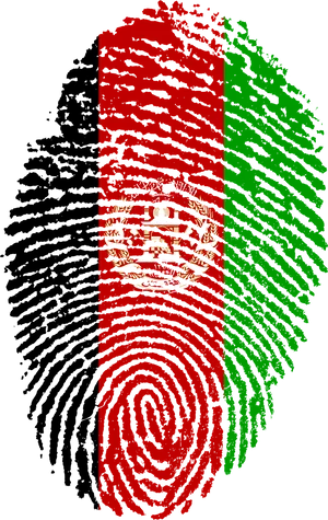 Afghanistan Flag Fingerprint PNG Image