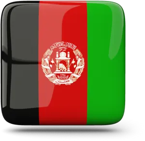 Afghanistan Flag Reflectionon Glossy Surface PNG Image