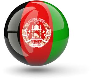 Afghanistan Flag Sphere3 D PNG Image