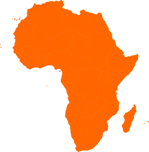 Africa Continent Outline Map PNG Image