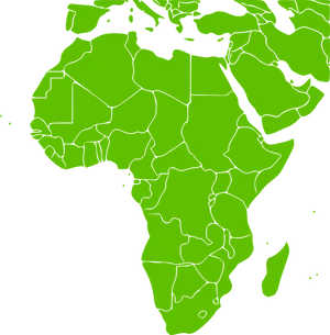 Africa Continent Outline Map PNG Image