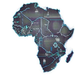 Africa Outline Art Png Ell PNG Image