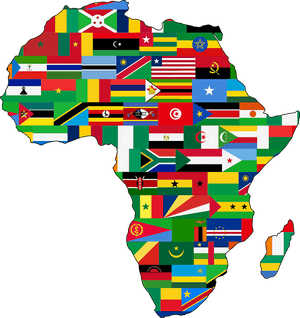 Africa, Continent, Countries, Flags, Map, Nations - Africa Flag Map, HD Png Download PNG image with transparent background