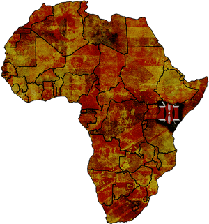 African Continent And Kenya - Sudan Map And Flag, HD Png Download PNG image with transparent background