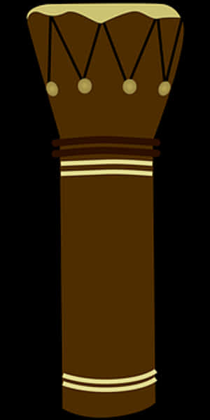 African Djembe Drum Graphic PNG with transparent background