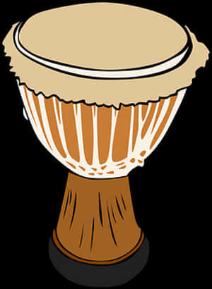 African Djembe Drum Illustration PNG image with transparent background
