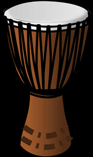 African Djembe Drum Vector PNG image with transparent background
