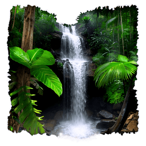African Rainforest Waterfall PNG 51 PNG image with transparent background