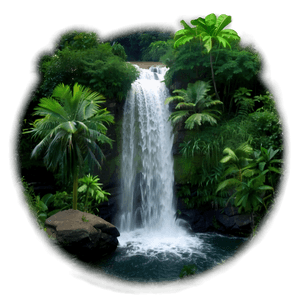 African Rainforest Waterfall PNG cvu50 PNG image with transparent background