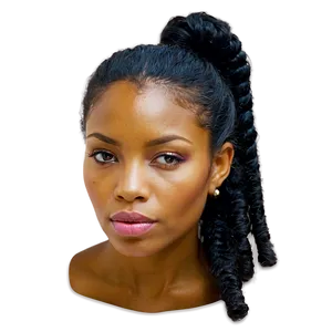 Afro Ponytail Style Png 58 PNG Image