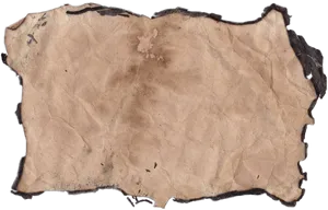 Aged Burnt Paper Texture PNG Image