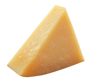 Aged Cheese Wedge Isolated PNG image with transparent background