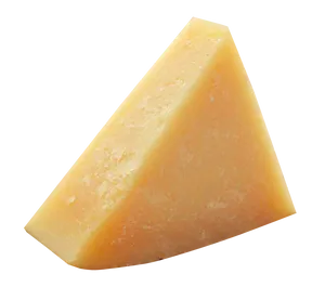 Aged Cheese Wedge Isolated PNG Image