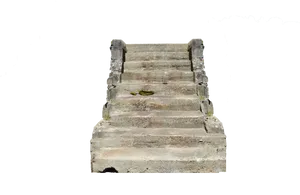 Aged_ Concrete_ Stairs_ Isolated.png PNG Image