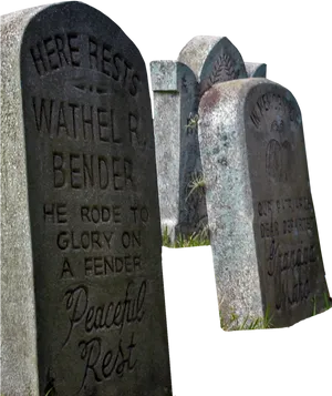 Aged Gravestones Epitaphs PNG Image