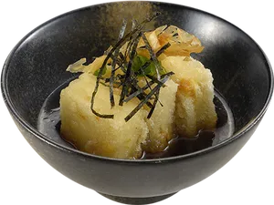 Agedashi Tofu Dish PNG Image