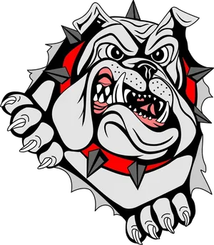 Aggressive Bulldog Clipart PNG Image