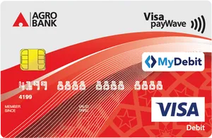 Agro Bank Visa Debit Card PNG Image