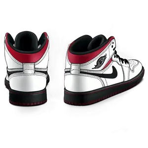 Air Jordan 1 Red And Black Png 06202024 PNG Image