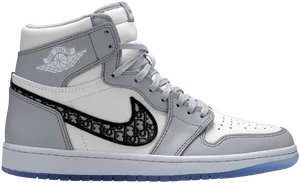 Air Jordan Dior High Top Sneaker PNG Image