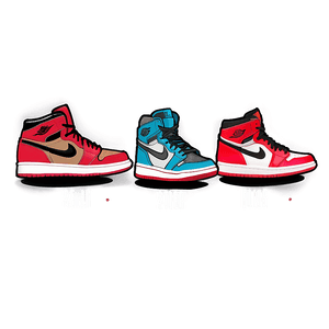 Air Jordan Retro Lineup PNG hmt66 PNG image with transparent background