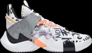 Air Jordan Sneaker Side View PNG image with transparent background