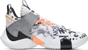 Air Jordan Sneaker Side View PNG Image