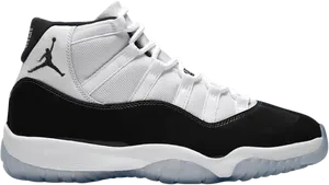 Air Jordan11 Retro White Black PNG Image