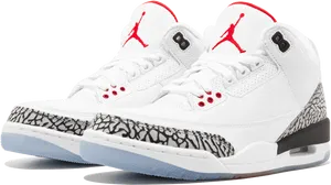 Air Jordan3 Retro Sneakers PNG Image