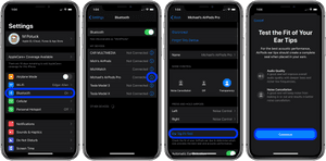 Change Airpods Pro Ear Tips And Run Ear Tips Fit Test - Ios 13 Dark Mode, HD Png Download PNG image with transparent background