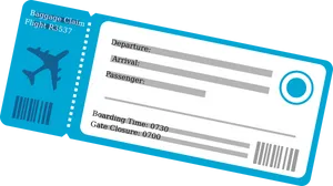 Airline Boarding Pass Template PNG Image