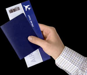 Airline Ticket Png Picture Library - Air Tickets In Hand, Transparent Png PNG
