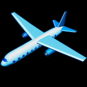 Airliner Icon Over Black Background PNG image with transparent background
