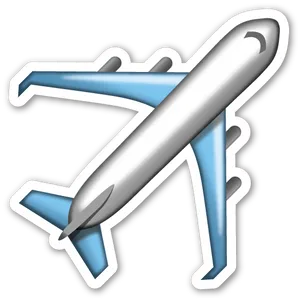 Airplane_ Emoji_ Graphic PNG Image