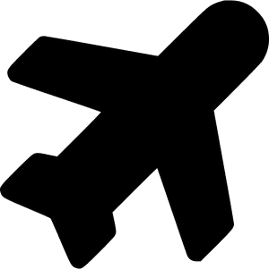 Airplane Silhouette Graphic PNG image with transparent background