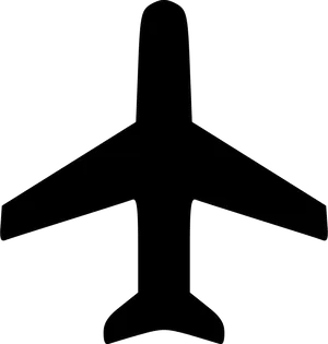 Airplane Silhouette Graphic PNG Image