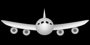 Airplane Silhouette Graphic PNG with transparent background