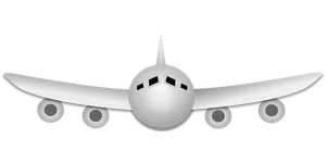 Airplane Silhouette Graphic PNG Image