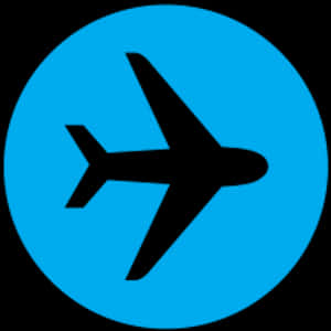 Airplane Silhouette Icon PNG image with transparent background