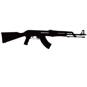 AK 47 Rifle Silhouette PNG 05252024 PNG