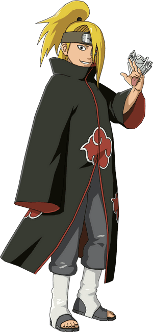 Akatsuki Deidara PNG image with transparent background