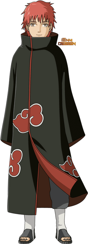 Akatsuki Drawing Cloak Png Download - Naruto Sasori PNG image with transparent background