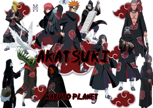 Akatsuki Group Naruto Anime PNG Image