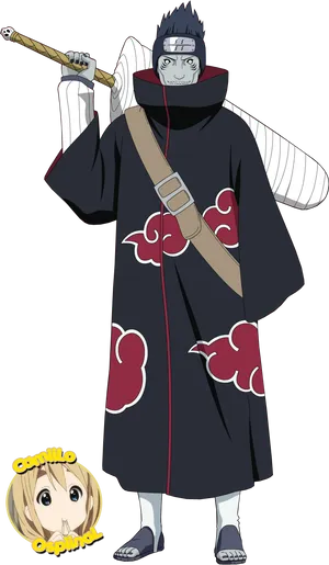 Akatsuki Member With Sword PNG Image