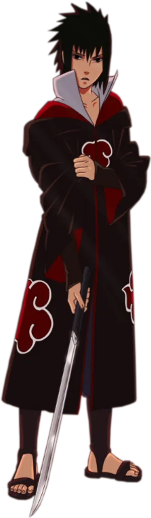 Akatsuki Member With Sword PNG Image