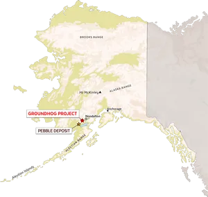 Alaska Map Groundhog Project Pebble Deposit PNG Image