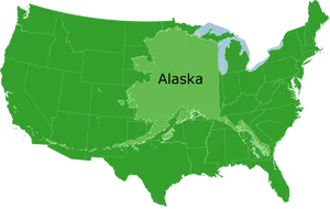 Alaska Map Overlay U S A PNG Image