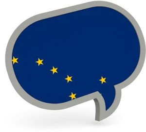 Alaska State Flag Speech Bubble PNG Image